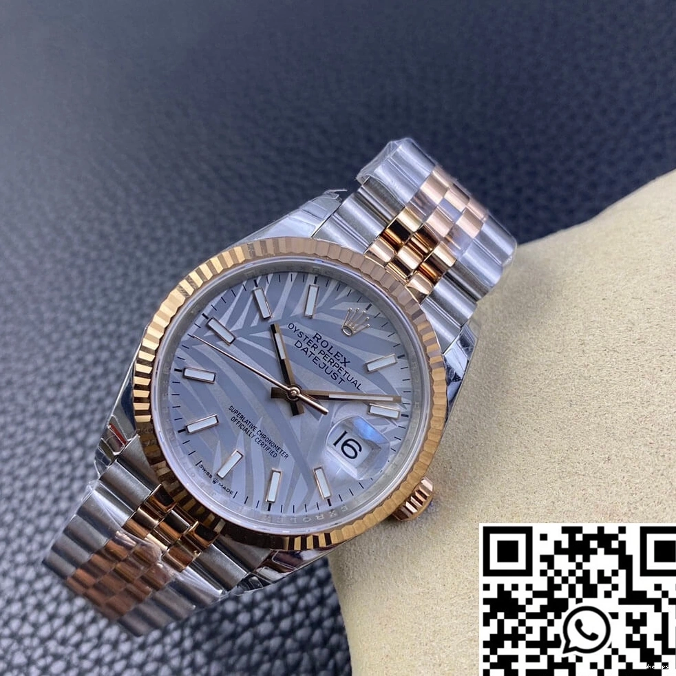 EW Dial Datejust Factory Palm Leaf Silver Rolex Pattern M126231-0031 0718
